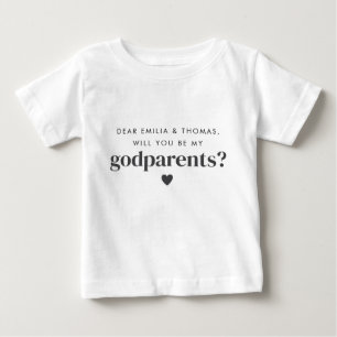 Will You Be My Godparents Photo Proposal Baby T-Shirt
