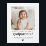 Will You Be My Godparents Photo Proposal Picture Ledge<br><div class="desc">Looking for a sweet and meaningful way to ask a loved one to be your baby's Godparents? This modern, minimalist designis the perfect way to pop the question! Whether you're asking a family member or close friends, this will help you create a heartfelt moment that they'll treasure forever, along with...</div>