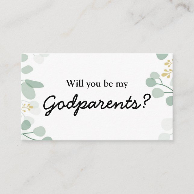 Will You Be My Godparents Proposal Enclosure Card (Front)