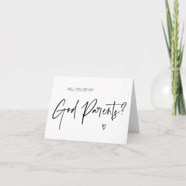 Will You Be My Godparents Proposal Gift Card (Front)