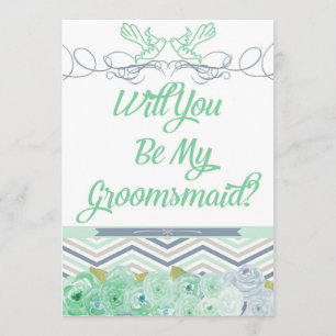 Will You Be My Groomsmaid Invitation