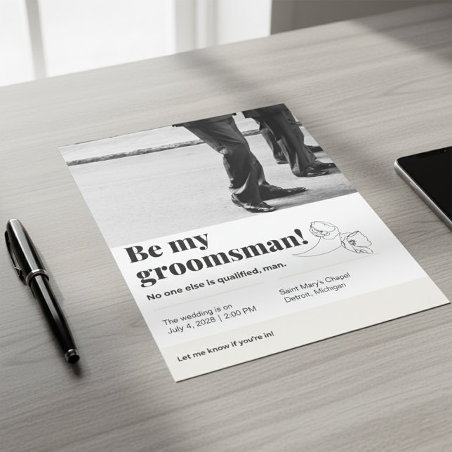 Will You Be My Groomsman 8.5" x 11" Paper Sheet (Will You Be My Groomsman 8.5" x 11" Paper Sheet)