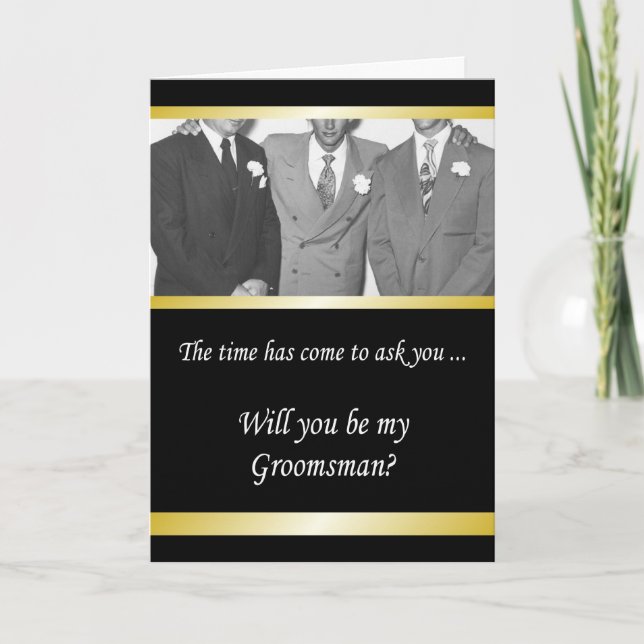 Will you be my Groomsman? - Classy Invitation (Front)