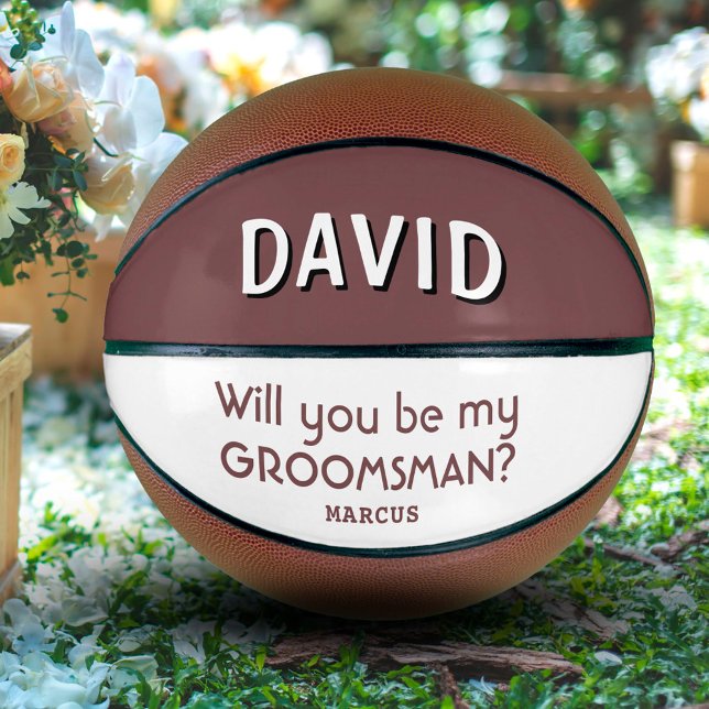 Will you be my Groomsman Custom Name Wedding Basketball (Creator Uploaded)