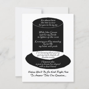 "Will You Be My Groomsman" Flat Card