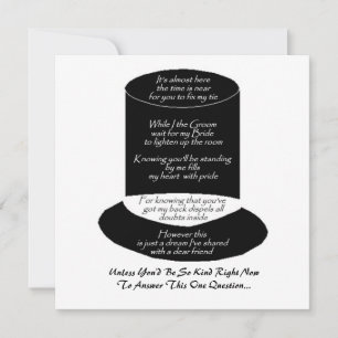 "Will You Be My Groomsman" Flat Card