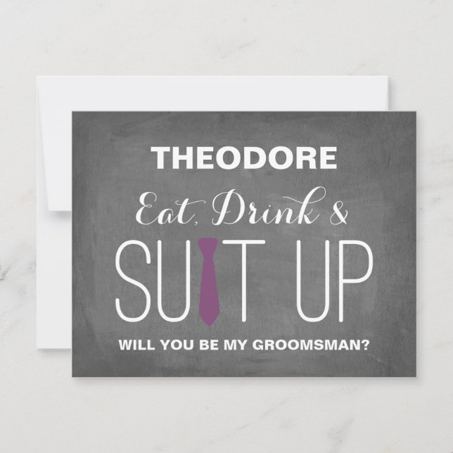 Will you be my Groomsman ? | Groomsmen Invitation (Front)