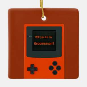 Will You Be My Groomsman Handheld Electronic Game Ceramic Ornament