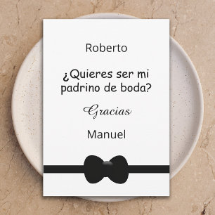 Will You Be My Groomsman in Spanish Language Invitation