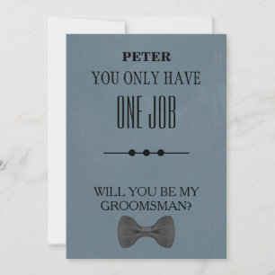 Will You Be My Groomsman? Invitation
