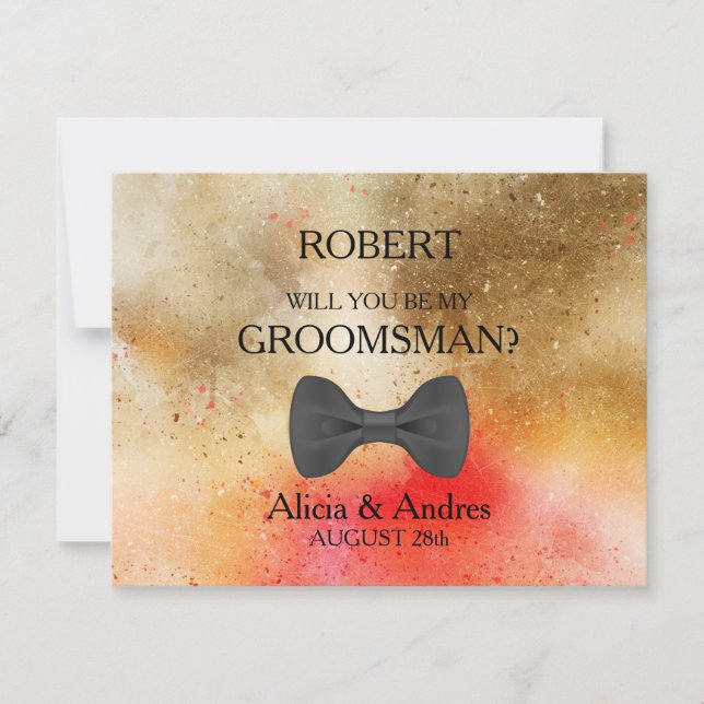 Will you be my Groomsman? Invitation (Front)