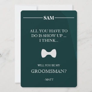Will You Be My Groomsman? Invitation