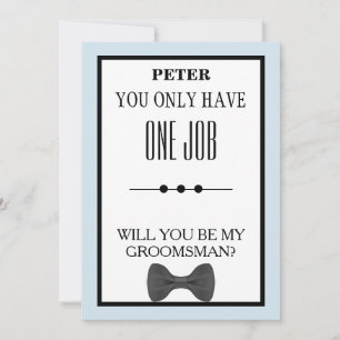 Will You Be My Groomsman? Invitation
