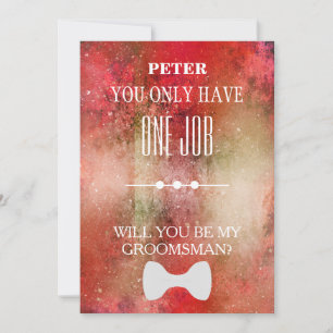 Will You Be My Groomsman? Invitation