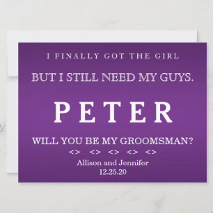 Will You Be My Groomsman Invitation