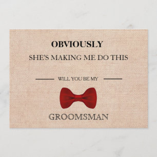 Will You Be My Groomsman? Invitation