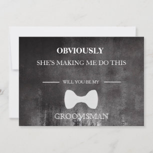 Will  You  Be My Groomsman? Invitation
