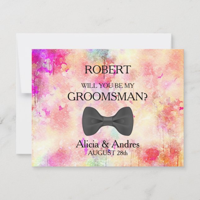 Will you be my Groomsman? Invitation (Front)