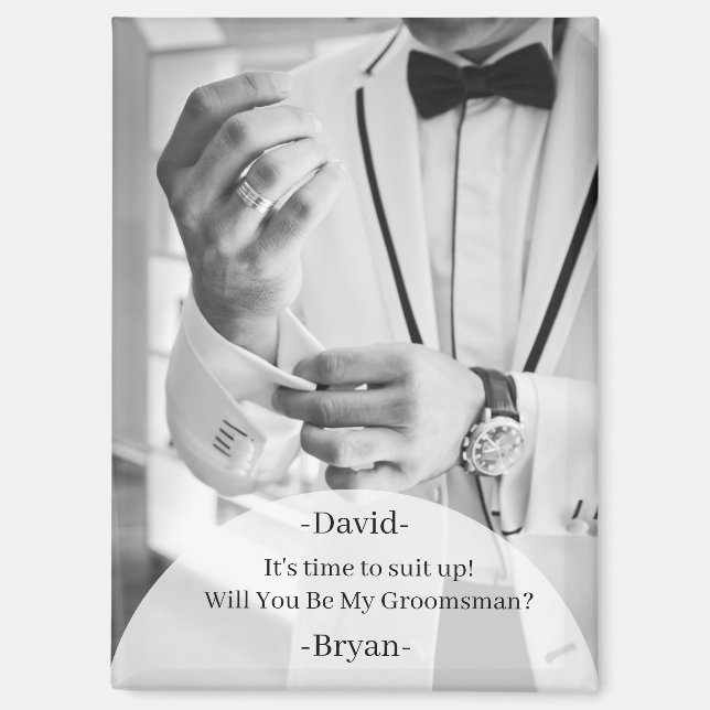 Will You be My Groomsman Magnet (Front)