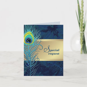 Will you be my Groomsman? Peacock Feather  Invitation