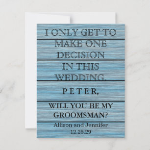 Will you be my Groomsman? Personalized Invitation