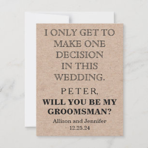Will you be my Groomsman? Personalized Invitation