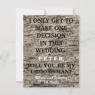 Will you be my Groomsman? Personalized Invitation