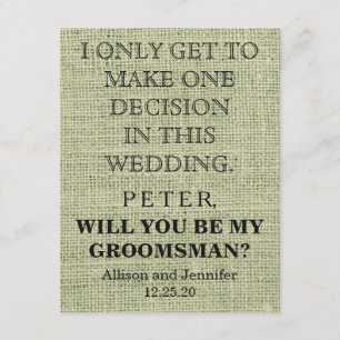 Will you be my Groomsman? Personalized Invitation