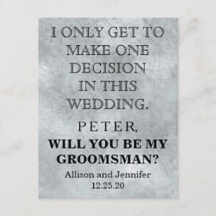 Will you be my Groomsman? Personalized Invitation