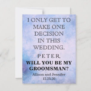 Will you be my Groomsman? Personalized Invitation