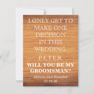 Will you be my Groomsman? Personalized Invitation