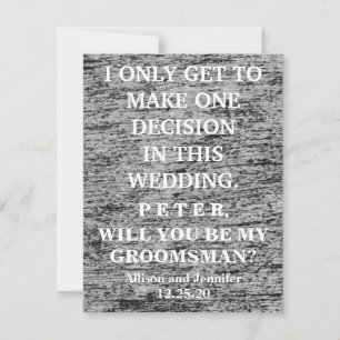 Will you be my Groomsman? Personalized Invitation