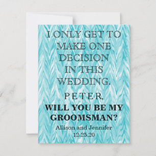 Will you be my Groomsman? Personalized Invitation