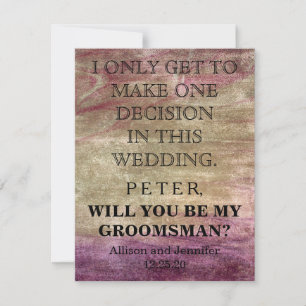 Will you be my Groomsman? Personalized Invitation