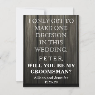 Will you be my Groomsman? Personalized Invitation