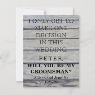 Will you be my Groomsman? Personalized Invitation
