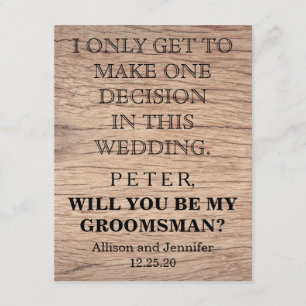Will you be my Groomsman? Personalized Invitation