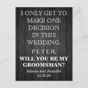 Will you be my Groomsman? Personalized Invitation