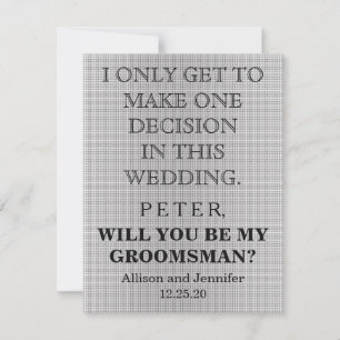 Will you be my Groomsman? Personalized Invitation
