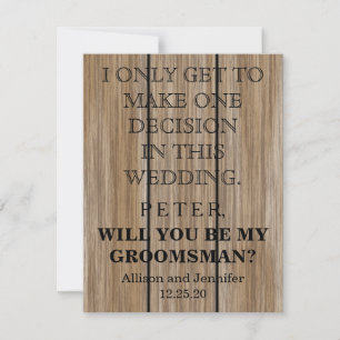 Will you be my Groomsman? Personalized Invitation