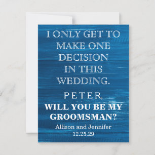 Will you be my Groomsman? Personalized Invitation