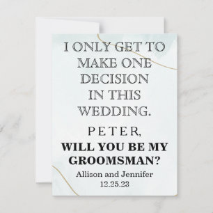 Will you be my Groomsman? Personalized Invitation