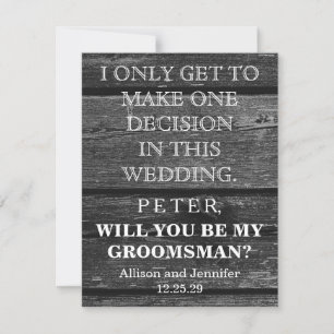 Will you be my Groomsman? Personalized Invitation