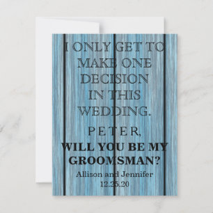 Will you be my Groomsman? Personalized Invitation