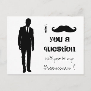Will you be my groomsman postcard