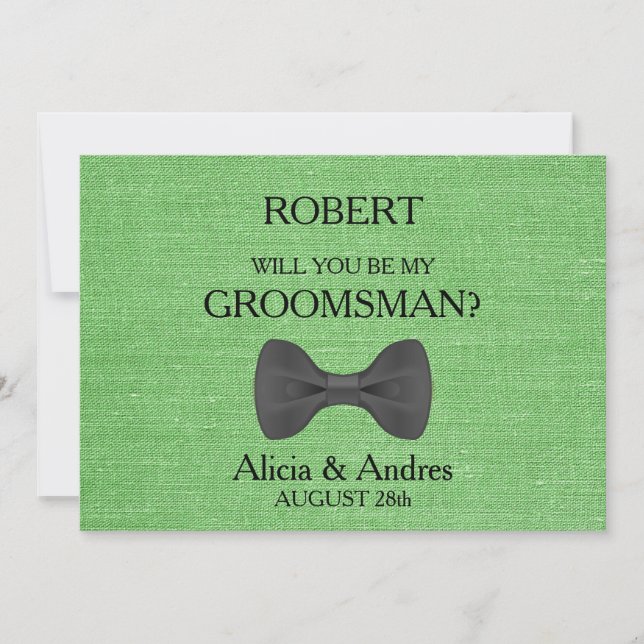 Will you be my Groomsman? Proposal Invitation (Front)