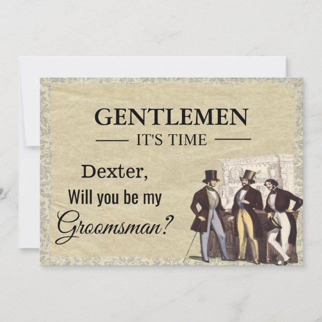 Will You be My Groomsman Request Card? Invitation (Front)