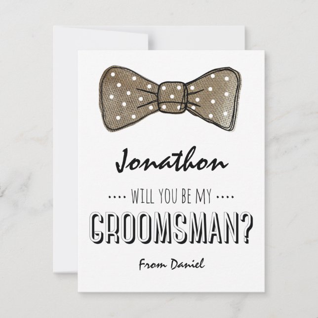 Will You Be My Groomsman? | Rustic Groomsmen Invitation (Front)