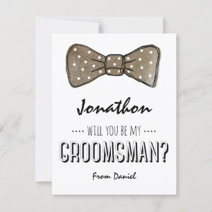 Will You Be My Groomsman?   Rustic Groomsmen Invitation