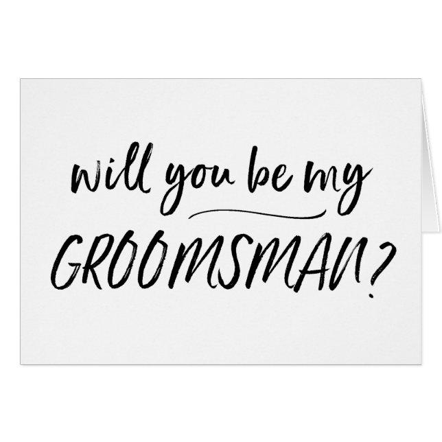 Will You Be My Groomsman Wedding Card (Front Horizontal)